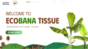 EcoBana Tissue – Giấy ăn làm từ bã cà phê kết hợp thân cây chuối
